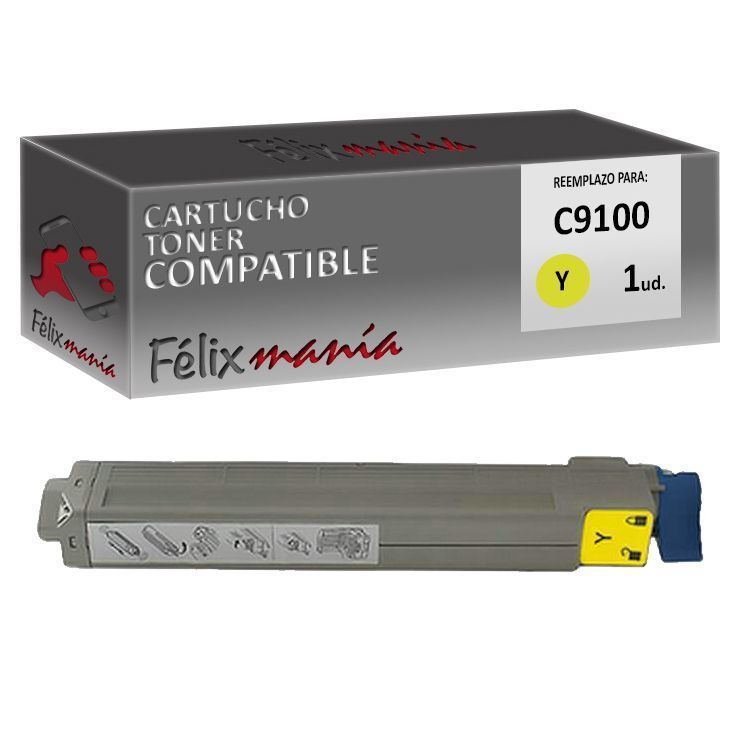 Toner Amarillo Compatible OKI C9100 Toner Amarillo Compatible OKI C9100