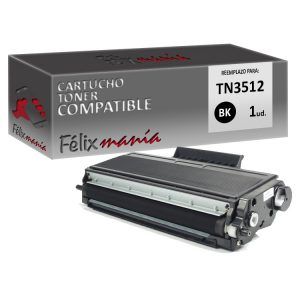 Toner Negro Compatible Brother TN3512