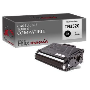 Toner Negro Compatible Brother TN3520