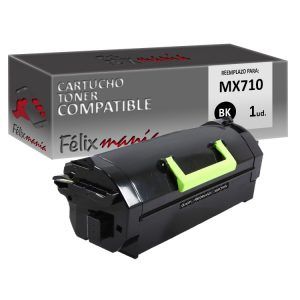 Toner Negro Compatible Lexmark MX710