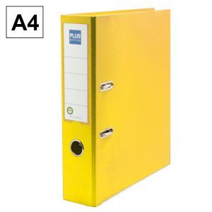 Archivador Palanca Cartón Forrado A4 Amarillo