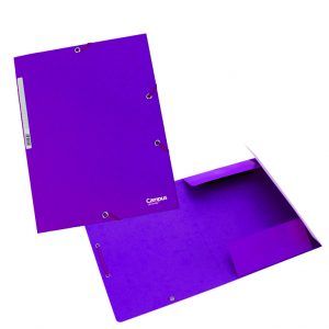 12x Carpeta Cartón con Gomas A4 Violeta
