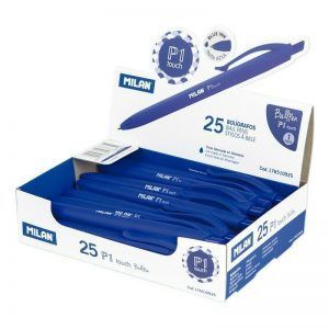 25x Boligrafos P1 Touch Milan Azul