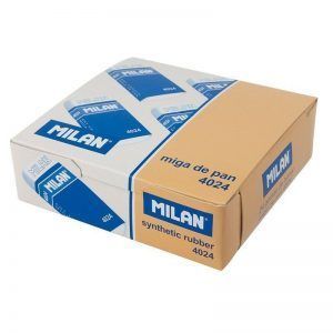 MILAN Goma de Borrar 4024 Miga de Pan Flexible con Funda