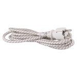 EMOS Cable de Alimentación Trenzado Textil 3×0,75mm², 2.4m