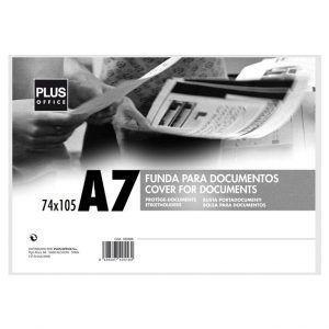 Plus Office Funda para Documentos Cristal Transparente A7