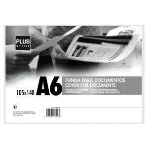 Plus Office Funda para Documentos Cristal Transparente A6