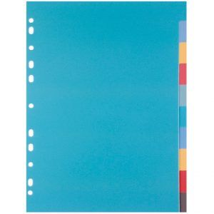 2x Separadores de Polipropileno 5 Colores/Divisores A4