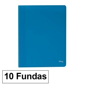 Carpeta Flexible Polipropileno Tapa Basica A4 10 Fundas / Azul