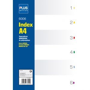 Índices numéricos A4 6 Separadores