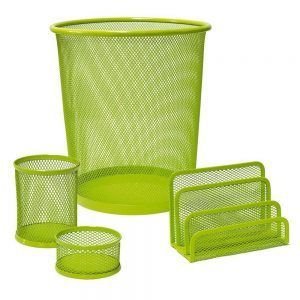 Set de 4 Pcs Escritorio Rejilla Verde