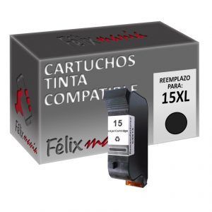 Cartucho Negro Compatible HP 15XL