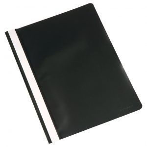 Carpeta dossier fastener plastico q-connect din A4, 25 ud negro