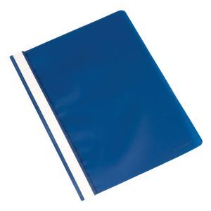 Carpeta dossier fastener plastico q-connect din A4, 25 ud azul