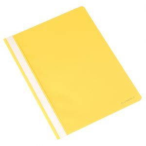Carpeta dossier fastener plastico q-connect din A4, 25 ud amarilla