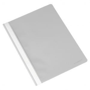 Carpeta dossier fastener plastico q-connect din A4, 25 ud gris