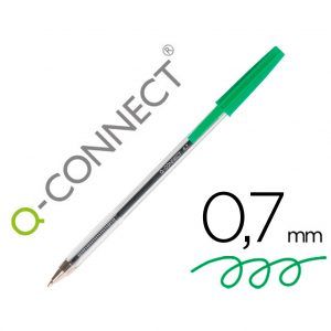 Q Connect Bolígrafos Transparentes Punta Media