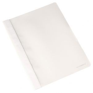 Carpeta dossier fastener plastico q-connect din A4, 25 ud blanco