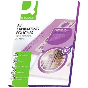 Bolsa de plastificar 303 x 426 mm 125 mc din a3 caja de 100 ud