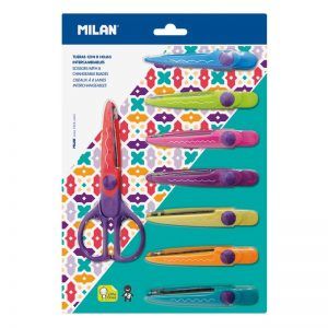 MILAN Tijeras Zig-zag con Hojas Intercambiables