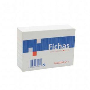 Fichas rayadas 65x95 185 gr (100h.)