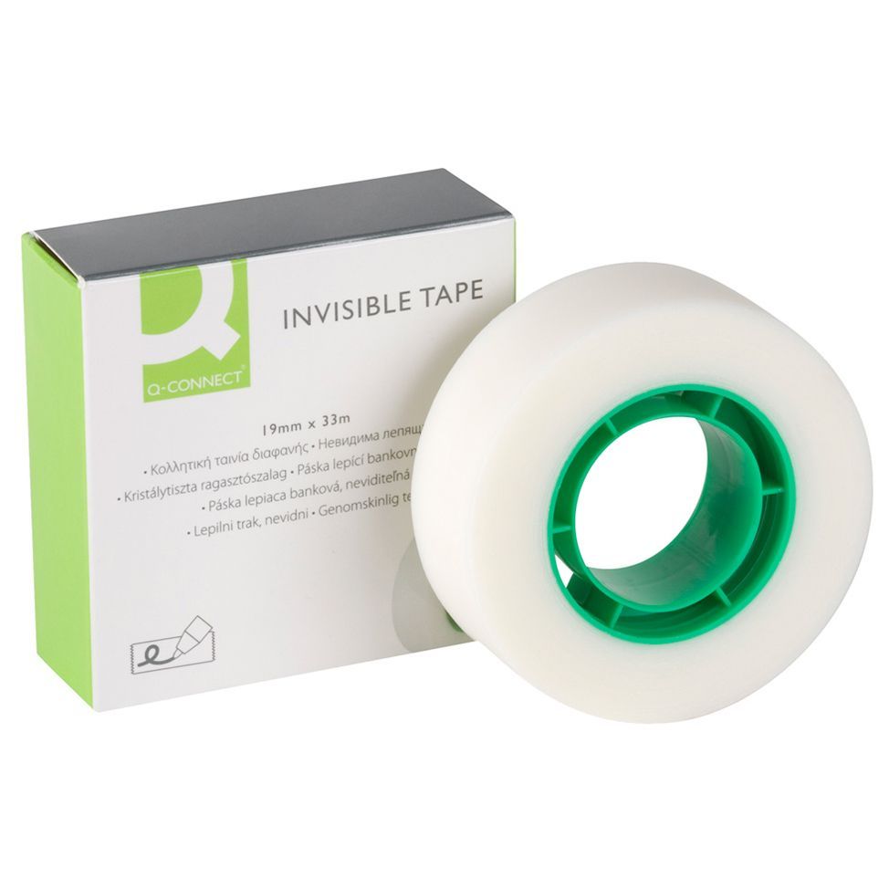 Q Connect Cinta Adhesiva 33mt x 19mm Invisible Q Connect Cinta Adhesiva 33mt x 19mm Invisible