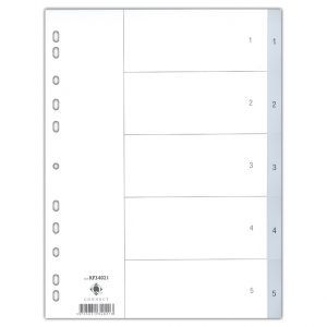 Separador numerico 1-5 juego de 5 separadores din A4 - multitaladro