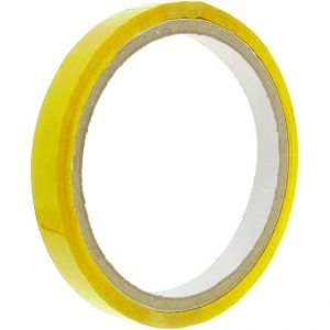 Cinta adhesiva 66m x 9mm amarilla para cerrar bolsas 16 Ud.