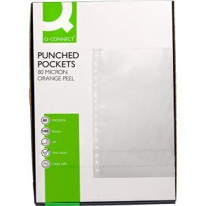Q Connect Funda Multitaladro Folio 80mc Cristal (100 uds)