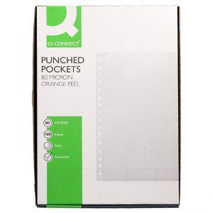 Q Connect Funda Multitaladro Folio 80 mc Piel de Naranja (100 unidades)