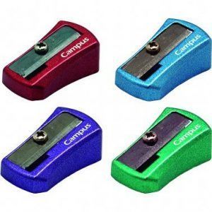 Sacapuntas Afilalápiz metálico 4 colores (16 ud.)