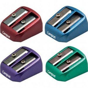 Sacapuntas Afilalápiz metálico Doble 4 colores (12 ud.)