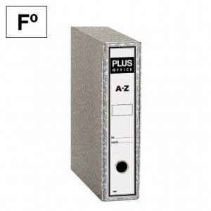 Plus Office Archivador Cartón AZ Jaspeado Apaisado A5 (Negro o Gris)