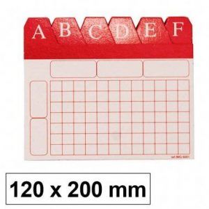 Índice alfabético para ficheros 120x200mm