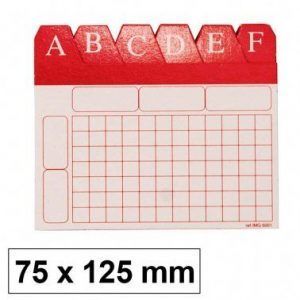 Índice alfabético para ficheros 75x125mm