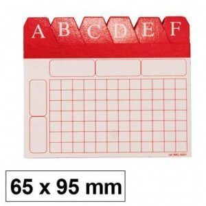 Índice alfabético para ficheros 65x95mm