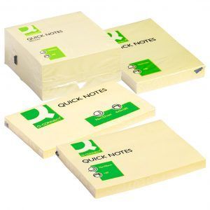 Q Connect Bloc de Notas Adhesivas Quita y pon Amarillo