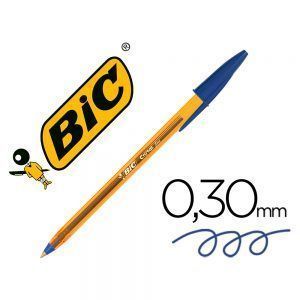 Boligrafo bic cristal punta fina azul (50 Unidades)