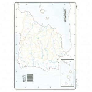 Mapa Mudo España Político A4 (10 ud.)