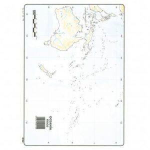 Mapa Mudo Oceanía Físico A4 (10 ud.)