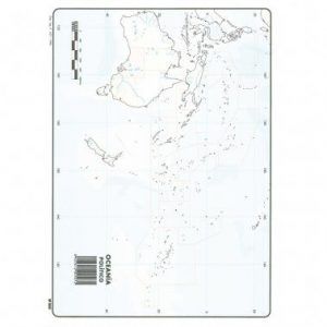 Mapa Mudo Oceanía Político A4 (10 ud.)