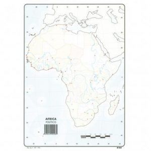 Mapa Mudo África Político A4 (10 ud.)