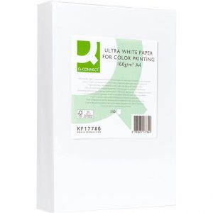 Q Connect Papel Fotocopiadora Ultra White Folios, 100g/m², 500 Hojas