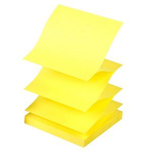 Q Connect Bloc de Notas Adhesivas Zig-zag 75x75mm Amarillo Neón