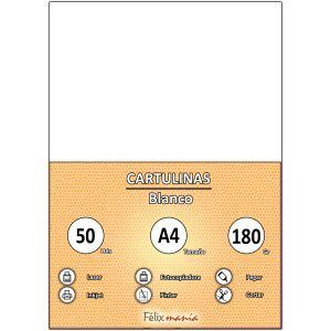 Cartulina 180gr A4 Blanco (50 hojas)