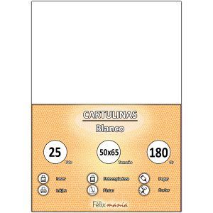 Cartulina 180gr 50x65 Blanco (25 hojas)
