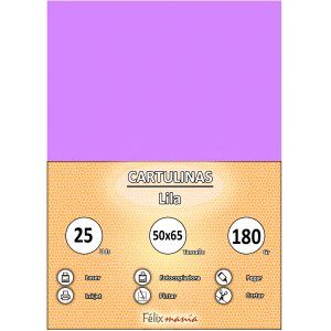 Cartulina 180gr 50x65 Lila (25 hojas)