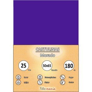 Cartulina 180gr 50x65 Morado (25 hojas)