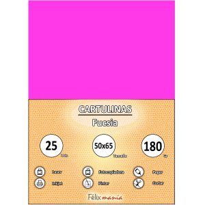 Cartulina 180gr 50x65 Fucsia (25 hojas)