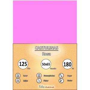 Cartulina 180gr 50x65 Rosa (125 hojas)